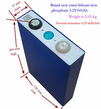 Load image into Gallery viewer, Brand New lithium iron phosphate 3.2v 105ah Solar Battery Cell Lifepo4 Battery