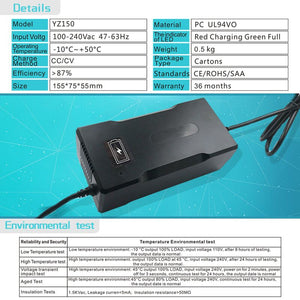 AC100V-240V 58.8V 2.5A 3A 3.5A 4A Auto Lithium Battery Charger For 48V Li-ion Lipo Battery Pack Electric Tool